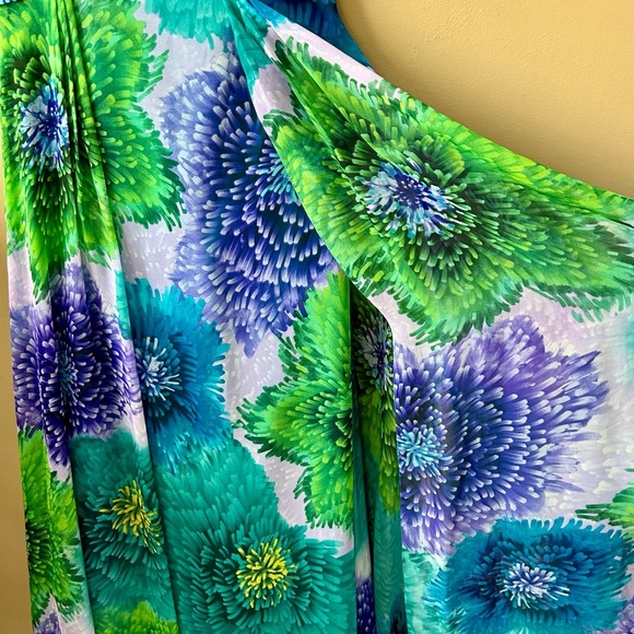 Tony Bowls Paris Watercolor Sequin Rhinestone Strapless Gown Prom Dress Size 2 - Picture 10 of 14